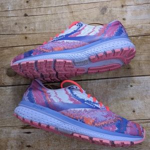 Brooks Ghost 13 Empower Her Tie Dye Road Running Shoes Lilac Pink